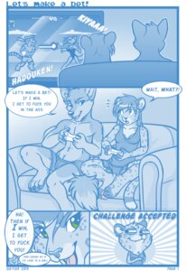 Rating: Questionable Score: 0 Tags: 2013 anthro arms_bent arms_in_front arms_together bent_legs bet bet_condition blue_eyes canid canine canis caption challenge_accepted clothed clothing comic controller dialogue duo e621 electronics english_text etuix expression_avatar feet_together feet_together_knees_apart felid female furniture game_controller game_screen gameplay_mechanics gaming green_eyes gui hands_on_arms hands_on_forearms hands_on_own_arms hands_on_own_forearms health_bar holding_arms holding_controller holding_forearms holding_game_controller holding_object inside leg_over_edge leopard male mammal meme meme_face meme_pose multiplayer mutual_bet_terms offering_bet open_mouth over_edge pantherine playing_video_game profanity reaction_shot screen sitting smile sofa speech_bubble spread_knees spreading television text topless wireless_controller wolf User: bunchy7s