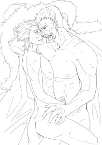 Rating: Explicit Score: 0 Tags: 2boys ass beard bearded_dom big_dom_small_sub blush diarmuid_ua_duibhne fate/zero fate_(series) finn_mccool fionn_mac_cumhaill hand_on_another's_hip lancer leg_between_thighs male male_only multiple_boys multiple_males penis rule34 yaoi User: bunchy7s