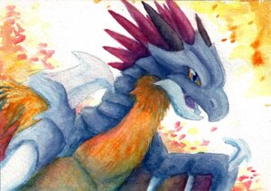 Rating: Safe Score: 0 Tags: ambiguous_gender avian bandai_namco biped blue_body blue_eyes blue_scales diatrymon digimon digimon_(species) dinosaur e621 feral half-length_portrait night_owl orange_sclera painting_(artwork) portrait prehistoric_species reptile scales scalie side_view solo traditional_media_(artwork) traditional_painting_(artwork) traditional_watercolor_(artwork) watercolor_(artwork) wings User: bunchy7s