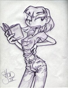 Rating: Questionable Score: 0 Tags: biped book bottomwear breasts clothed clothing e621 ear_piercing female front_view grandfathered_content graphite_(artwork) human human_only king-cheetah mammal midriff mixed_media monochrome not_furry notebook pants pen_(artwork) piercing portrait sketch skimpy solo standing three-quarter_portrait three-quarter_view traditional_media_(artwork) translucent translucent_clothing translucent_topwear User: bunchy7s