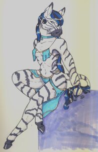 Rating: Questionable Score: 0 Tags: anthro breasts clothed clothing e621 equid equine female hooves ishaway mammal pose simple_background skimpy small_breasts solo stripes tail white_background zebra User: bunchy7s