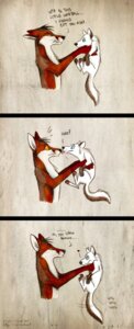 Rating: Safe Score: 0 Tags: 2010 abstract_background aleya ambiguous_gender anthro canid canine caption comic culpeofox dialogue duo e621 english_text feral fluffy fluffy_tail fox heart_symbol hi_res humor licking licking_another licking_nose male mammal simple_background sin_(culpeo-fox) tail tail_motion tailwag text textured_background tongue tongue_out unavailable_at_source whiskers User: bunchy7s
