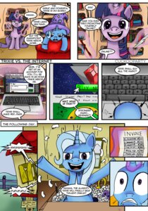 Rating: Safe Score: 0 Tags: blue_body blue_fur book bookshelf box clothing comic computer container cuckooparty dialogue duo e621 electronics english_text equid equine female feral friendship_is_magic frown fur furniture hair hasbro hat headgear headwear horn inside laptop long_hair looking_at_viewer loose_feather magic mammal multicolored_hair my_little_pony mythological_creature mythological_equine mythology open_mouth outside purple_body purple_eyes purple_fur purple_hair quill sitting smile text tongue trixie_(mlp) twilight_sparkle_(mlp) two_tone_hair unicorn User: bunchy7s