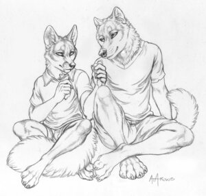 Rating: Safe Score: 0 Tags: anthro candy canid canine canis chocolate claws clothing dessert duo e621 fennec_fox food fox male mammal marcus_(rukis) monochrome reis rukis sharing sitting tail toe_claws true_fox wolf young young_anthro User: bunchy7s