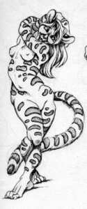 Rating: Questionable Score: 0 Tags: anthro biped black_and_white breasts cross-eyed e621 feet female flexible fur hair linsang long_hair looking_at_viewer mammal markings megan_giles monochrome navel nipples nude paws pose simple_background solo spots spotted_body spotted_fur standing tail tongue tongue_out viverrid white_background User: bunchy7s