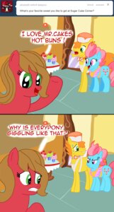 Rating: Safe Score: 0 Tags: angry ask_pun bodily_fluids bow_(feature) bow_tie brown_hair clothing comic cupcake cutie_mark dialogue e621 ear_piercing earth_pony embarrassed english_text equid equine fan_character female feral food friendship_is_magic green_eyes group hair hasbro hat headgear headwear horse humor joke male mammal mr._cake_(mlp) mrs._cake_(mlp) my_little_pony orange_hair piercing pink_eyes pink_hair pony pun pun_pony quadruped smile sweat tail text tumblr unknown_artist User: bunchy7s Rating: Safe Score: 0 Tags: angry ask_pun bodily_fluids bow_(feature) bow_tie brown_hair clothing comic cupcake cutie_mark dialogue e621 ear_piercing earth_pony embarrassed english_text equid equine fan_character female feral food friendship_is_magic green_eyes group hair hasbro hat headgear headwear horse humor joke male mammal mr._cake_(mlp) mrs._cake_(mlp) my_little_pony orange_hair piercing pink_eyes pink_hair pony pun pun_pony quadruped smile sweat tail text tumblr unknown_artist User: bunchy7s