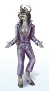 Rating: Safe Score: 0 Tags: anakuro anthro antlers barefoot beard biped bottomwear clothed clothing dancing danny_(anakuro) deer digital_media_(artwork) e621 ear_piercing facial_hair facial_piercing feet front_view full-length_portrait goatee green_eyes green_hair grey_body hair hi_res hooves horn leather lip_piercing looking_at_viewer male mammal open_clothing open_mouth open_shirt open_topwear pants piercing portrait purple_bottomwear purple_clothing purple_topwear shadow shirt simple_background solo standing suit teeth topwear white_background User: bunchy7s
