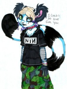 Rating: Safe Score: 0 Tags: 5_fingers alternative_fashion anthro band_merch band_shirt biped black_body black_clothing black_fur black_shirt black_t-shirt black_tail black_topwear blonde_hair blue_eyes bottomwear bracelet breasts camo camo_bottomwear camo_clothing camo_pants camo_print chest_tuft clothed clothing collar collar_ring colored_nails dialogue e621 english_text eye_scar facial_scar female fingers front_view frown fur glamfur goth green_eyes hair hair_over_eye heterochromia humanoid_hands jewelry lemur long_tail looking_at_viewer mall_goth mammal markings medium_breasts multicolored_body multicolored_clothing multicolored_fur multicolored_shirt multicolored_t-shirt multicolored_topwear nails nine_inch_nails one_eye_obstructed open_mouth pants pattern_bottomwear pattern_clothing pattern_pants pattern_shirt pattern_topwear portrait primate print_clothing print_shirt print_t-shirt print_topwear purple_hair red_collar red_nails ring-tailed_lemur ring_(marking) ringed_tail scar shirt shirt_on_shirt simple_background slim slim_anthro slim_female slim_young snout solo standing strepsirrhine striped_clothing striped_markings striped_shirt striped_tail striped_topwear stripes studded_collar studs t-shirt t-shirt_on_long_sleeve tail tail_markings text three-quarter_portrait topwear tuft two_tone_body two_tone_clothing two_tone_fur two_tone_shirt two_tone_t-shirt two_tone_tail two_tone_topwear white_background white_body white_clothing white_fur white_shirt white_t-shirt white_tail white_topwear young zeriara zeriara_(character) User: bunchy7s