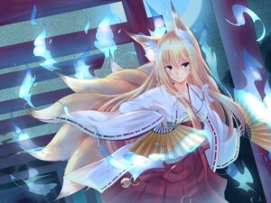 Rating: Safe Score: 0 Tags: 4:3 accessory animal_humanoid asian_clothing asian_mythology bell black_eyes blonde_hair blue_fire blush bottomwear canid canid_humanoid canine canine_humanoid clothing colored_fire e621 east_asian_clothing east_asian_mythology female fire fox_humanoid fox_spirit hair hair_accessory hair_ribbon hakama hand_fan haori hi_res humanoid japanese_clothing kitsunebi long_hair long_sleeves looking_at_viewer mammal mammal_humanoid miko_outfit moon multi_tail mythology night outside red_bottomwear red_clothing red_hakama ribbons second_heaven shrine_maiden sky smile solo star starry_sky tail torii translucent white_haori User: bunchy7s