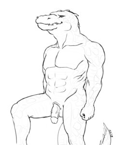 Rating: Explicit Score: 0 Tags: 2013 abs alligator alligatorid anthro balls crocodilian e621 genitals half-erect hi_res humanoid_genitalia humanoid_penis humanoid_penis_in_slit male monochrome nude penis reptile scalie solo tail vck User: bunchy7s