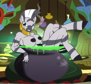 Rating: Questionable Score: 0 Tags: 2011 anthro anthrofied breasts cauldron clothed clothing container drago-flame e621 ear_piercing ear_ring equid equine female friendship_is_magic hasbro hoop_ear_ring hooves if_it_fits_i_sits_(meme) in_container mammal meme mohawk my_little_pony neck_ring nipples nude piercing potion ring_piercing smile solo stripes teal_eyes topless zebra zecora_(mlp) User: bunchy7s