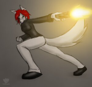 Rating: Safe Score: 0 Tags: anthro canid canine canis domestic_dog e621 eyewear female german_shepherd glasses gun hair handgun herding_dog ivy_shun mammal pastoral_dog pistol ranged_weapon red_hair solo tail tridark weapon User: bunchy7s