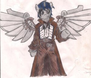 Rating: Safe Score: 0 Tags: 2012 alternative_fashion anthro clothed clothing e621 equid equine fan_character fully_clothed hasbro hi_res horn male mammal my_little_pony mythological_creature mythological_equine mythology rayfriedh simple_background solo steampunk suit unicorn wings User: bunchy7s
