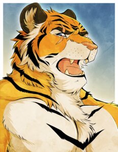 Rating: Safe Score: 0 Tags: aluminemsiren angry anthro black_body black_fur blue_eyes brown_body brown_fur bust_portrait chest_tuft clothed clothing e621 fangs felid frown fur hi_res looking_at_viewer male mammal markings muscular muscular_anthro muscular_male open_mouth orange_body orange_fur pantherine pecs portrait pose scar solo striped_body striped_fur stripes teeth tiger tongue topless tuft vein white_body white_fur User: bunchy7s