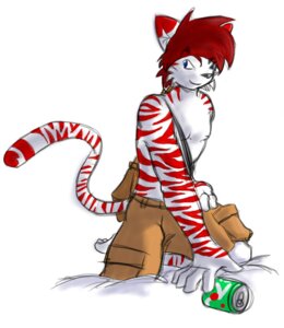 Rating: Safe Score: 0 Tags: anthro beverage biped clothed clothing e621 felid food fur hair kneeling leucistic male mammal multicolored_body multicolored_fur pantherine red_body red_fur red_hair red_stripes simple_background skeeve solo stripes tail tiger topless two_tone_body two_tone_fur white_body white_fur User: bunchy7s