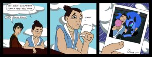 Rating: Safe Score: 0 Tags: avatar:_the_last_airbender bodily_fluids comic crossover crying digital_media_(artwork) duo e621 equid equine feathered_wings feathers female feral friendship_is_magic hasbro horn human male mammal my_little_pony mythological_creature mythological_equine mythology nickelodeon nightmare_moon_(mlp) omny87 outside parody photo raining sokka tears winged_unicorn wings zuko User: bunchy7s