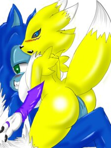 Rating: Explicit Score: 0 Tags: 3:4 anthro armwear bandai_namco black_sclera blue_body blue_fur blush canid canine clothing crossover digimon digimon_(species) dipstick_tail duo e621 elbow_gloves erection eulipotyphlan female female_penetrated fur genitals gloves handwear hedgehog hguy44 hi_res male male/female male_penetrating male_penetrating_female mammal markings mostly_nude nude penetration penis renamon sega sex simple_background sonic_the_hedgehog sonic_the_hedgehog_(series) sonic_the_werehog sonic_unleashed tail tail_markings werecreature wereeulipotyphlan werehog white_background white_body white_fur yellow_body yellow_fur User: bunchy7s
