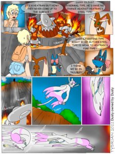 Rating: Safe Score: 0 Tags: anthro black_body black_fur blue_body blue_fur canid canine comic dive dusty's_poke'adventure dusty_(dusty) e621 english_text female fire fur generation_4_pokemon generation_5_pokemon heatran human jumping lagomorph legendary_pokemon lopunny lucario mammal mienshao mountain nintendo outside pokemon pokemon_(species) tail text threatening tydrian yellow_body yellow_fur User: bunchy7s