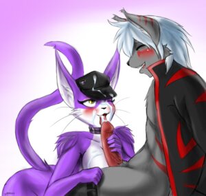 Rating: Explicit Score: 0 Tags: .hack anthro blush bodily_fluids chromefox clothing collar cum cyberconnect2 digital_media_(artwork) domestic_cat duo e621 erection felid feline felis fellatio female genital_fluids genitals hat headgear headwear jacket katsuke_(character) licking male male/female mammal mia_(.hack) nipples nude oral penile penile_spines penis penis_lick sex shaded tail teasing tongue tongue_out topwear User: bunchy7s