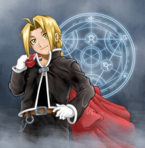 Rating: Safe Score: 0 Tags: 5_fingers abstract_background belt belt_buckle black_bottomwear black_clothing black_jacket black_pants black_shirt black_topwear blonde_hair bottomwear brown_belt buckle clothed clothing e621 edward_elric fingers front_view fullmetal_alchemist fully_clothed gloves grandfathered_content grey_background hair half-length_portrait hand_on_own_waist handwear human human_only jacket magic magic_circle male mammal not_furry pants portrait ribera shirt simple_background smile solo source_request topwear white_clothing white_gloves white_handwear yellow_eyes User: bunchy7s