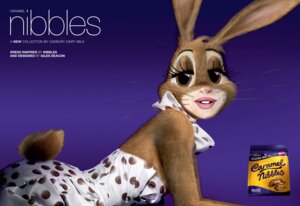 Rating: Safe Score: 0 Tags: advertisement anthro cadbury cadbury_bunny cadbury_schweppes candy caramel_nibbles chocolate clothing confectionery dessert dress e621 english_text female food lagomorph leporid lips mammal mascot nightmare_fuel rabbit solo text thick_lips unknown_artist whiskers User: bunchy7s