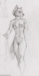 Rating: Explicit Score: 0 Tags: anthro biped black_nose breasts canid canine coonkun e621 ear_piercing female fox genitals mammal monochrome nipples piercing sketch slim solo standing vulva User: bunchy7s