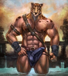 Rating: Explicit Score: 0 Tags: abs accessory animal_head animal_humanoid arms_bent baldric belt biceps big_muscles bottomwear brown_body brown_fur bulge cheetahpaws clothed clothing cloud detailed detailed_bulge digital_media_(artwork) e621 erection erection_under_clothing felid fist for_a_head front_view fur garter genital_outline guin guin_saga hand_on_hip holding_object humanoid hybrid legs_in_water leopard loincloth looking_at_viewer male mammal markings muscular muscular_humanoid muscular_male navel nipples outside pantherine partially_submerged pecs penis_outline pose pubes skimpy sky solo spots standing standing_in_water straps submerged_legs thong topless underwear undressing vein veiny_muscles water wet yellow_eyes User: bunchy7s