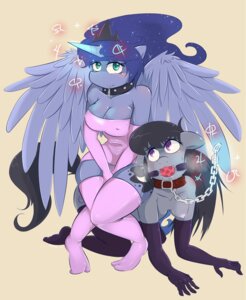 Rating: Explicit Score: 0 Tags: 2012 anthro anthrofied ball_gag balooga black_hair blue_hair breasts chain chain_leash clothing collar dominant duo e621 earth_pony equid equine feathered_wings feathers female friendship_is_magic gag gagged genitals green_eyes hair hasbro hi_res horn horse leash looking_at_viewer mammal my_little_pony mythological_creature mythological_equine mythology octavia_(mlp) pony princess_luna_(mlp) purple_eyes tail vulva winged_unicorn wings User: bunchy7s