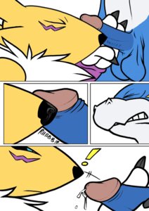 Rating: Explicit Score: 0 Tags: anthro anthro_on_anthro armwear balls bandai_namco black_sclera blue_balls blue_body blue_eyes blue_penis blue_skin bodily_fluids bridal_gauntlets canid canine chest_tuft circumcised clenched_teeth clothing comic crotch_sniffing digimon digimon_(species) duo e621 erection eyes_closed fangs female flamedramon fur gadonstriom genital_fluids genitals glans hand_on_penis handjob holding_penis humanoid_genitalia humanoid_penis looking_at_genitalia looking_at_penis male mammal nanogrrr nude nuzzling penile penis penis_nuzzling penis_on_head penis_sniffing pink_glans precum renamon rubbing scalie sex simple_background sniffing teeth tuft white_background white_body white_fur yellow_body yellow_fur User: bunchy7s
