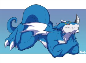 Rating: Safe Score: 0 Tags: 2010 anthro bandai_namco biceps big_muscles blue_body blue_skin countershading crossed_arms digimon digimon_(species) dragon e621 exveemon looking_at_viewer male membrane_(anatomy) membranous_wings muscular muscular_anthro muscular_male mythological_creature mythological_scalie mythology nude pose red_eyes scalie solo spidersnax tail teeth wings User: bunchy7s