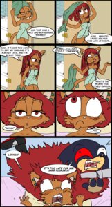 Rating: Questionable Score: 0 Tags: anthro bath bathroom black_body black_fur brown_body brown_fur comic cybernetics cyborg dialogue domestic_cat e621 ear_piercing echidna english_text fan_character felid feline felis female fur hair in_abyss lothar_(lotharhex) machine male mammal monotreme piercing raye_(in_abyss) red_eyes red_hair screaming sega sonic_the_hedgehog_(series) tail text towel towel_on_head towel_only water wet_hair User: bunchy7s