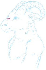 Rating: Safe Score: 0 Tags: ashi_yai blue_and_white blush bovid caprine domestic_sheep e621 fur half-length_portrait horn low_res male mammal monochrome neck_tuft nipples portrait sarvix sheep simple_background sketch smile solo tuft white_background User: bunchy7s