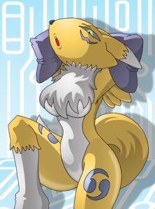 Rating: Questionable Score: 0 Tags: anthro armwear bandai_namco biped black_sclera breasts canid canine chest_tuft clothing digimon digimon_(species) e621 elbow_gloves facial_markings female fur gloves green_eyes handwear head_markings leg_markings mammal markings renamon simple_background sitting solo tail tuft under_boob xjkenny yellow_body yellow_fur User: bunchy7s