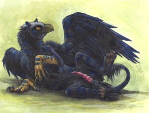 Rating: Explicit Score: 0 Tags: 2005 animal_genitalia avian balls beak black_body black_feathers claws dreich e621 erection feathered_wings feathers feet feral front_view full-length_portrait genitals green_background gryphon hindpaw knot lying male markings multi_genitalia multi_knot mythological_avian mythological_creature mythology nude on_side painting_(artwork) pawpads paws penis portrait quadruped sheath simple_background solo spread_legs spreading stripes syntarsis tail tail_tuft textured_background toe_claws traditional_media_(artwork) triknot tuft watermark wings User: bunchy7s