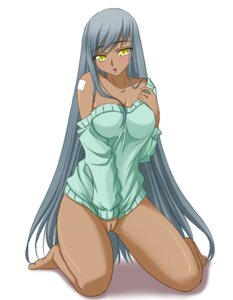Rating: Questionable Score: 0 Tags: 1girls barefoot blush bottomless breasts code_geass dark_skin female hirorin long_hair matatabi_(2ccp) rule34 silver_hair solo sweater villetta_nu yellow_eyes User: bunchy7s