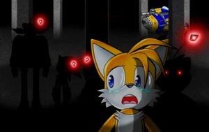 Rating: Questionable Score: 0 Tags: ambiguous_gender animated animated_gif anthro black_sclera blood blue_body blue_eyes blue_fur bodily_fluids canid canine creepy crying dr._eggman e621 eulipotyphlan evil_grin fox fur glowing glowing_eyes group hedgehog human imminent_death knuckles_the_echidna looking_back lord-kiyo male mammal miles_prower nightmare_fuel red_eyes scared scary sega short_playtime smile sonic_the_hedgehog sonic_the_hedgehog_(series) tails_doll tears User: bunchy7s