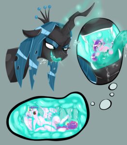 Rating: Questionable Score: 0 Tags: 2014 arthropod bodily_fluids changeling_(mlp) chubbyjam duo e621 equid equine feathered_wings feathers female female_feral feral friendship_is_magic fur glistening_eyelids hair half-closed_eyes hasbro horn magic mammal my_little_pony mythological_creature mythological_equine mythology narrowed_eyes open_mouth pink_body pink_feathers pink_fur princess_cadance_(mlp) queen_chrysalis_(mlp) saliva shrabby teeth tongue vore winged_unicorn wings User: bunchy7s