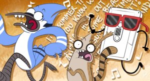 Rating: Safe Score: 0 Tags: 2_toes 3_toes absurd_res anthro avian avian_feet beak bird blue_jay cartoon_network corvid e621 english_text eyewear feathers feet group hi_res jay_(bird) male mammal mordecai_(regular_show) musical_note musical_symbol new_world_jay oscine passerine procyonid raccoon regular_show rigby_(regular_show) sunglasses symbol tail tail_feathers teeth text toes toothed_beak unknown_artist User: bunchy7s