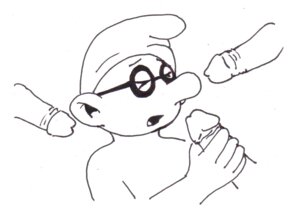 Rating: Explicit Score: 0 Tags: brainy_smurf eyes_closed gay glasses group_sex hat headwear male male_only mouth_open non_human orgy rule34 tagme the_smurfs yaoi User: bunchy7s