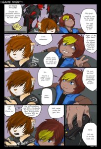Rating: Safe Score: 0 Tags: 2013 anthro black_hair blonde_hair blue_eyes brown_hair canid canine canis clothed clothing comic controller dialogue domestic_cat e621 english_text exclamation_point felid feline felis game_controller hair haplorhine holding_controller holding_object male mammal monkey multicolored_hair naesyroc open_clothing open_mouth open_shirt open_topwear primate profanity pupils quent_(monkeyboi) question_mark shirt sitting slit_pupils text topwear two_tone_hair wolf xander_(naesyroc) User: bunchy7s