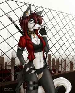 Rating: Safe Score: 0 Tags: against_fence against_surface anthro armband belly black_body black_fur black_markings breasts canid canine canis chain-link_fence clothing collar e621 ear_piercing female fence fingerless_gloves footprint fur gloves hair handwear knife mammal markings melee_weapon navel nyrumx outside pawprint pawprint_(marking) piercing pointy_ears polearm prick_ears red_eyes red_hair shirt shylna solo staff thigh_holster topwear underwear weapon white_belly white_body white_fur wolf User: bunchy7s Rating: Safe Score: 0 Tags: against_fence against_surface anthro armband belly black_body black_fur black_markings breasts canid canine canis chain-link_fence clothing collar e621 ear_piercing female fence fingerless_gloves footprint fur gloves hair handwear knife mammal markings melee_weapon navel nyrumx outside pawprint pawprint_(marking) piercing pointy_ears polearm prick_ears red_eyes red_hair shirt shylna solo staff thigh_holster topwear underwear weapon white_belly white_body white_fur wolf User: bunchy7s