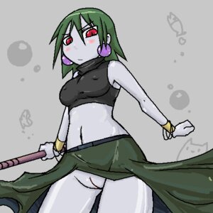 Rating: Explicit Score: 0 Tags: bare_shoulders blush cave_story earrings erect_nipples female green_hair grey_skin hairless_pussy jewelry lowres misery_(cave_story) nipples no_panties oekaki pussy red_eyes rule34 short_green_hair short_hair slit_pupils solo staff uncensored upskirt wristband User: bunchy7s