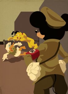 Rating: Safe Score: 0 Tags: 2009 4_fingers anatid anseriform anthro avian barefoot biped bird black_body black_fur bottomless canid canine canis clothed clothed_anthro clothed_male clothing concentration_camp dark devilshaven digital_media_(artwork) disney domestic_dog domestic_duck donald_duck duck e621 facial_hair featureless_crotch feet feral fingers fully_clothed fully_clothed_anthro fully_clothed_male fur group hat headgear headwear hexagram house_mouse judaism male mammal mickey_mouse mouse murid murine mustache nazi open_mouth outside pluto_(disney) politics racism religion religious_symbol rodent sky star_of_david swastika symbol uniform watchtower User: bunchy7s