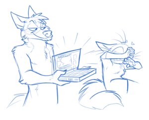 Rating: Safe Score: 0 Tags: anthro blue_and_white canid canine canis computer domestic_cat domestic_dog duo e621 electronics felid feline felis humor male mammal mean monochrome pornography simple_background spam_cat spamcat tail white_background User: bunchy7s