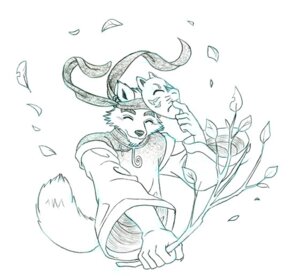 Rating: Safe Score: 0 Tags: 5_fingers accessory ajie-g-sketchbook anthro branch canid canine claws clothed clothing e621 eyes_closed fingers fox front_view fullmetal_pangu fur headband holding_object leaf male mammal mask simple_background smile solo stick tail white_background User: bunchy7s