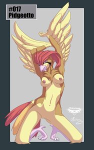 Rating: Explicit Score: 0 Tags: 2011 3_toes anthro anthrofied arms_above_head artist_collaboration avian beak biped bird breasts brown_body brown_feathers chest_tuft claws cocked_hip digitigrade e621 feathered_wings feathers feet female fur generation_1_pokemon genitals hair hands_above_head hashtag id_number kneeling looking_at_viewer mingchee multicolored_body multicolored_feathers navel nintendo nipples non-mammal_breasts non-mammal_nipples notorious84 nude number open_mouth pidgeotto pinup plump_labia pokemon pokemon_(species) pokemorph pose red_body red_eyes red_feathers red_hair simple_background solo species_name tail tail_feathers talons text the_pokedex_project toe_claws toes tuft two_tone_body two_tone_feathers vulva winged_arms wings User: bunchy7s