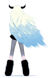 Rating: Safe Score: 0 Tags: 2:3 demon e621 female hair hi_res horn humanoid long_hair not_furry rear_view simple_background solo standing tlazolteotnia white_background User: bunchy7s