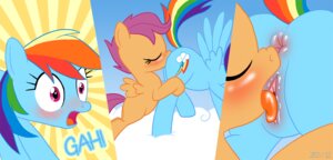 Rating: Explicit Score: 0 Tags: anus blue_body blue_feathers blue_fur blush butt close-up cloud cunnilingus cutie_mark dialogue duo e621 english_text equid equine eyes_closed feathered_wings feathers female female/female feral feral_on_feral friendship_is_magic fur genitals hair hasbro hi_res intraspecies involved_expression licking mammal multicolored_hair multicolored_tail multiple_positions my_little_pony mythological_creature mythological_equine mythology nerdmouse nose_to_anus open_mouth oral orange_body orange_fur pegasus purple_eyes purple_hair rainbow_dash_(mlp) rainbow_hair rainbow_tail raised_tail scootaloo_(mlp) service_height sex shocked size_difference surprise_cunnilingus surprise_oral surprise_sex surprised tail text tongue tongue_out vaginal vulva wing_boner wings young young_feral User: bunchy7s