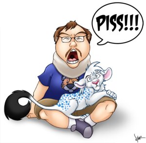 Rating: Safe Score: 0 Tags: blue_eyes brown_hair dialogue digitigrade duo e621 english_text eyes_closed eyewear felid feral glasses hair human humor lion male mammal neck_brace nir_(old_design) nyaasu open_mouth pantherine profanity quadruped simple_background sitting tail tail_tuft text tourettes_guy tuft white_background User: bunchy7s