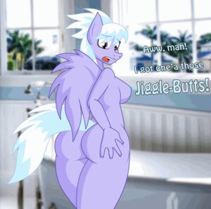 Rating: Questionable Score: 0 Tags: 2014 2d_animation animated animated_gif anthro anthrofied big_butt blue_body blue_feathers breasts butt cloud_chaser_(mlp) digital_media_(artwork) e621 english_text equid equine erect_nipples feathered_wings feathers female friendship_is_magic hand_on_butt hasbro high_framerate jrvanesbroek mammal motion_tweening my_little_pony mythological_creature mythological_equine mythology nipples nude pegasus purple_body purple_feathers short_playtime side_boob solo text wings User: bunchy7s